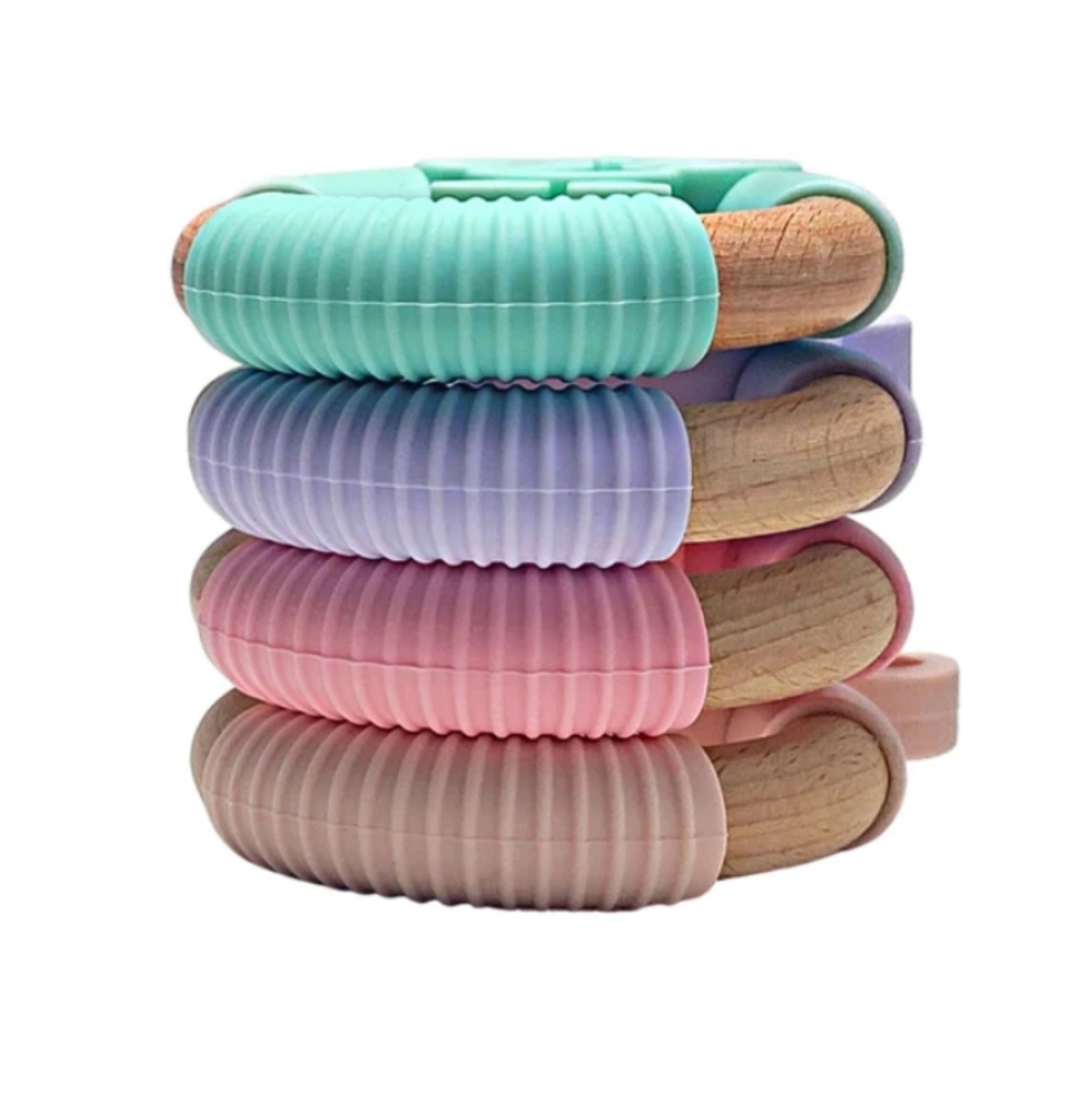 Cream pink mouse teether toy - Picture 4 of 5